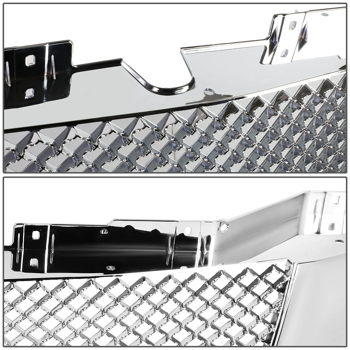 07-14 Cadillac Escalade ESV/EXT Front Grille - Badgeless Diamond Mesh - Chrome