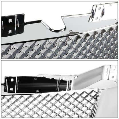 07-14 Cadillac Escalade ESV/EXT Front Grille - Badgeless Diamond Mesh - Chrome