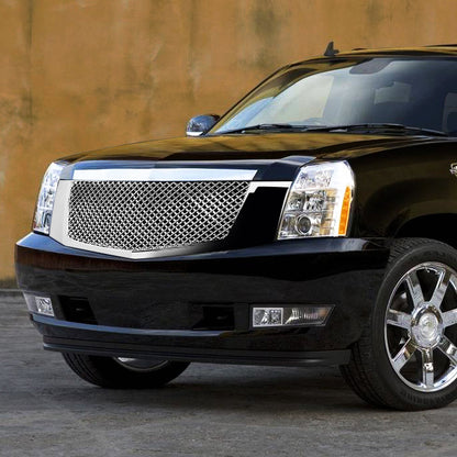 07-14 Cadillac Escalade ESV/EXT Front Grille - Badgeless Diamond Mesh - Chrome