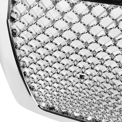 07-14 Chevy Tahoe Suburban 1500 2500 Front Grille - Badgeless Diamond Mesh - Chrome