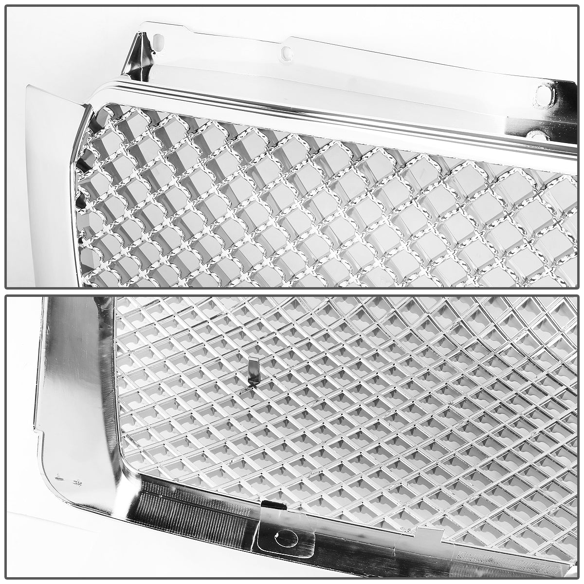 07-14 Chevy Tahoe Suburban 1500 2500 Front Grille - Badgeless Diamond Mesh - Chrome