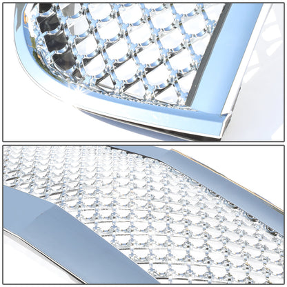 06-11 Chevy HHR Non SS Models Front Grille - Badgeless Diamond Mesh - Chrome