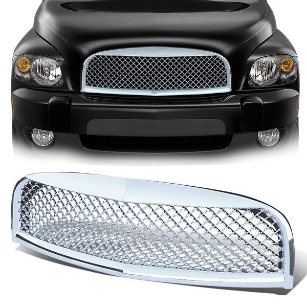06-11 Chevy HHR Non SS Models Front Grille - Badgeless Diamond Mesh - Chrome