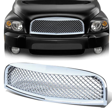 06-11 Chevy HHR Non SS Models Front Grille - Badgeless Diamond Mesh - Chrome