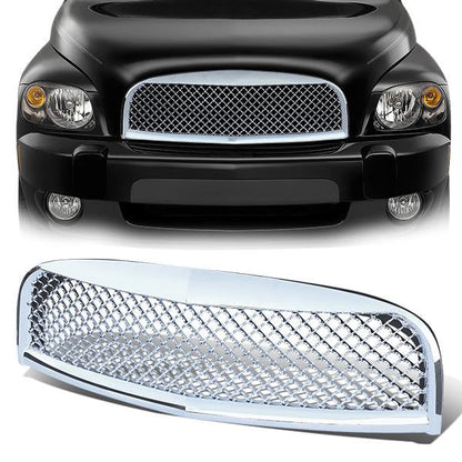 06-11 Chevy HHR Non SS Models Front Grille - Badgeless Diamond Mesh - Chrome