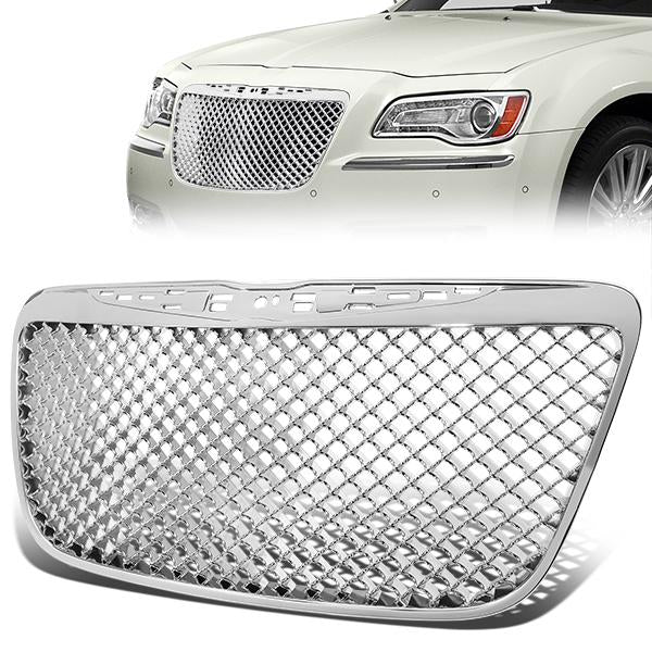 11-14 Chrysler 300 Front Grille - Diamond Mesh - Chrome