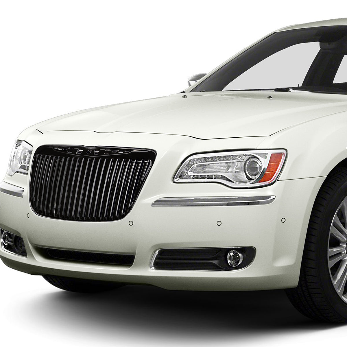 11-14 Chrysler 300 Front Grille - Vertical Fence Style - Black
