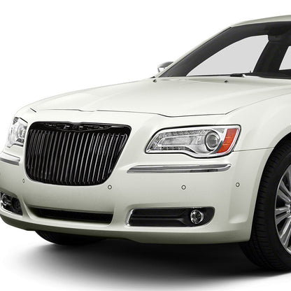 11-14 Chrysler 300 Front Grille - Vertical Fence Style - Black