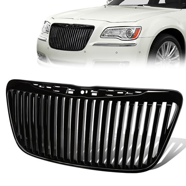 11-14 Chrysler 300 Front Grille - Vertical Fence Style - Black