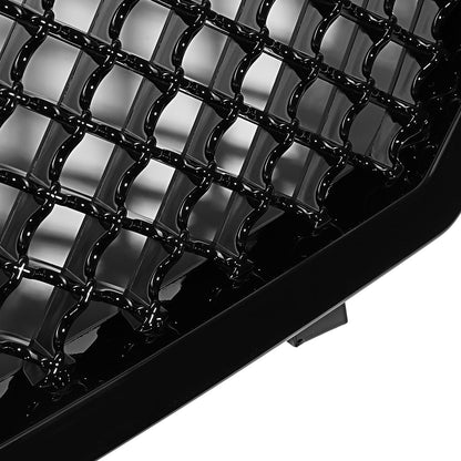 08-10 Dodge Avenger Front Grille - Badgeless Diamond Mesh - Black