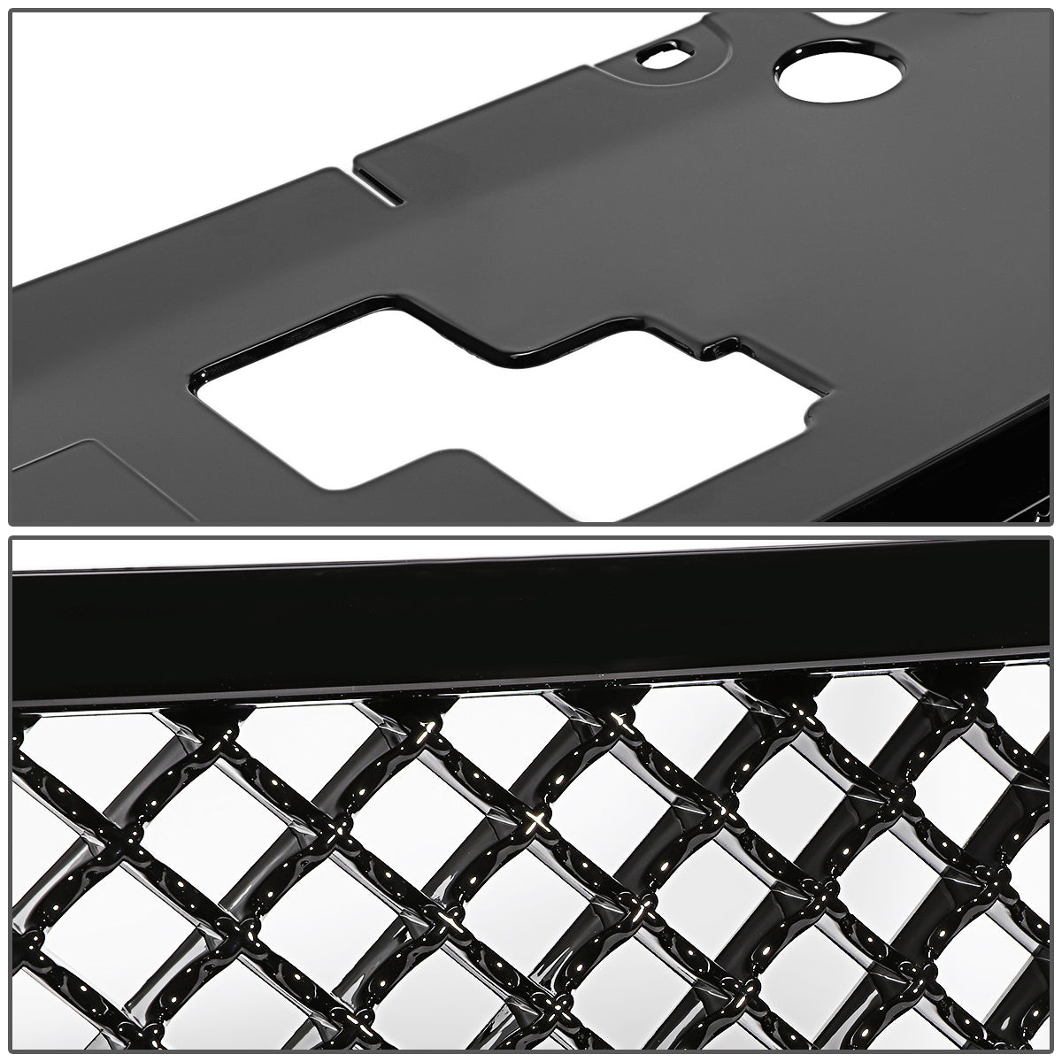 08-10 Dodge Avenger Front Grille - Badgeless Diamond Mesh - Black
