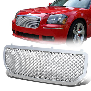 05-08 Dodge Magnum LX Front Grille - Badgeless Diamond Mesh - Chrome