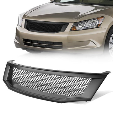 08-10 Honda Accord Sedan Front Grille - Badgeless Diamond Mesh - Black