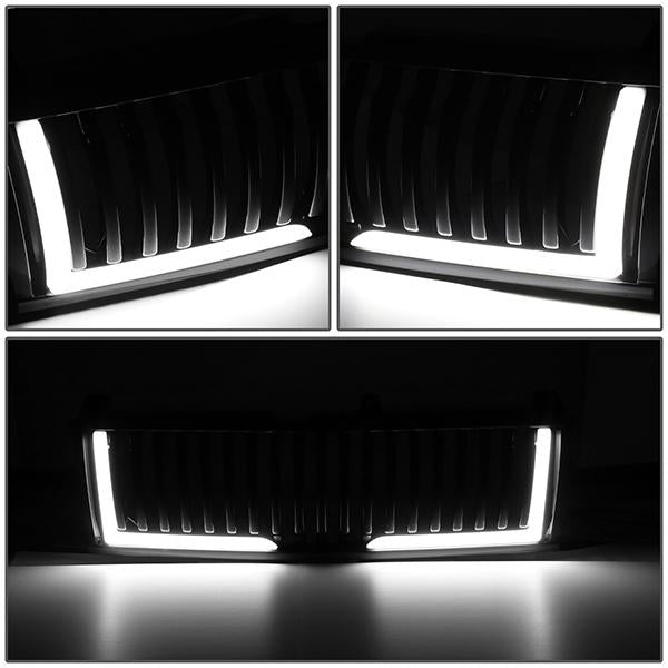 99-02 Chevy Silverado 1500 2500 LD 00-06 Tahoe LED DRL Front Grille - Badgeless Vertical
