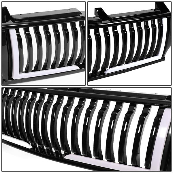 99-02 Chevy Silverado 1500 2500 LD 00-06 Tahoe LED DRL Front Grille - Badgeless Vertical