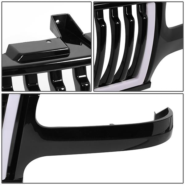 99-02 Chevy Silverado 1500 2500 LD 00-06 Tahoe LED DRL Front Grille - Badgeless Vertical