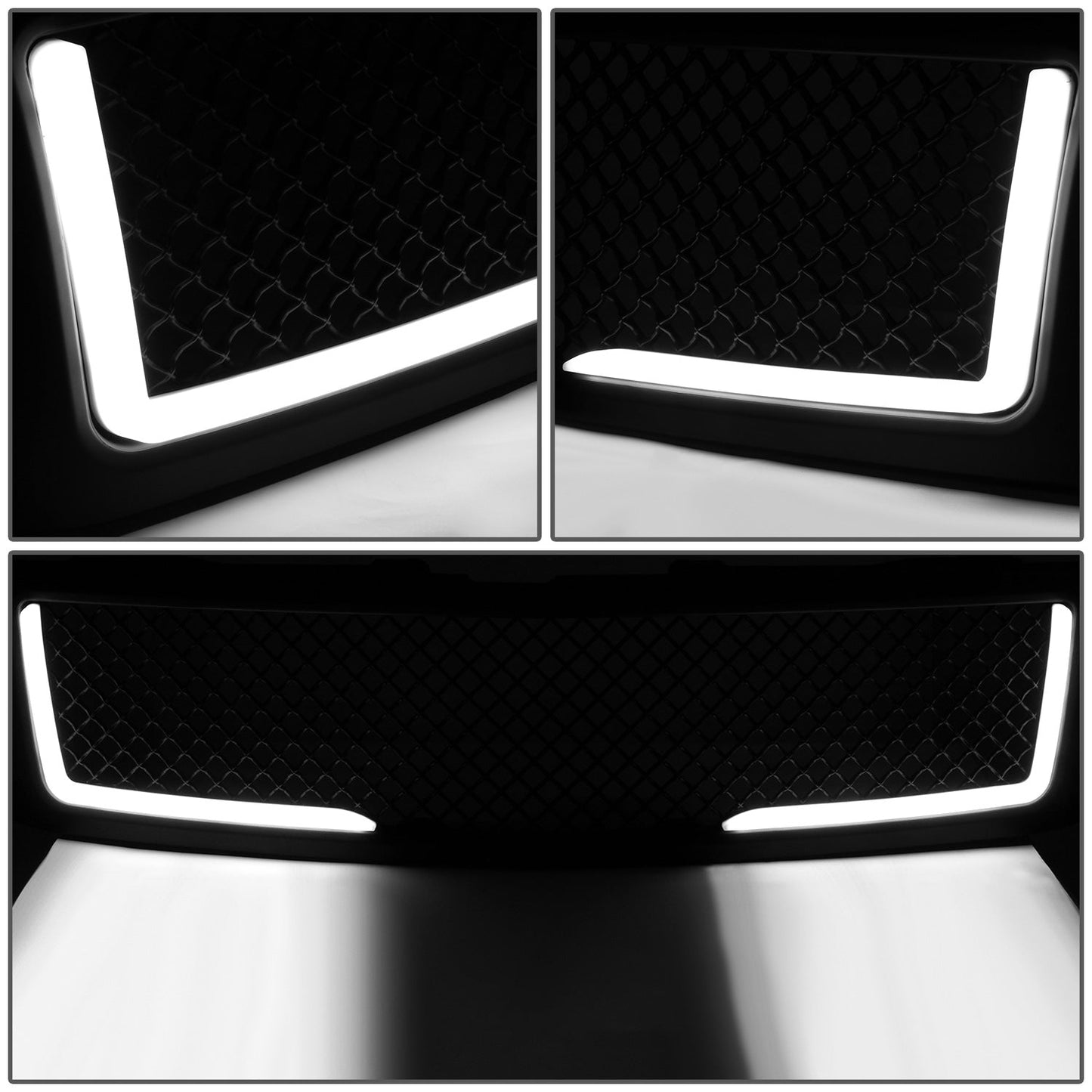 07-13 Chevy Silverado 1500 LED DRL Front Grille - Diamond Mesh