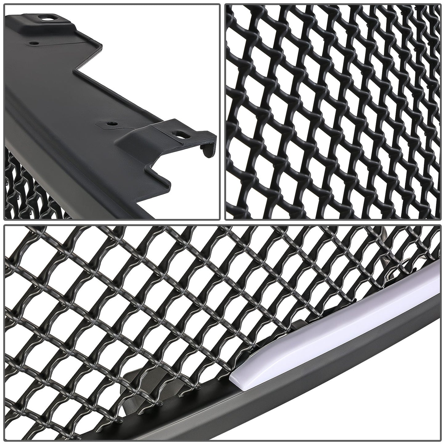 07-13 Chevy Silverado 1500 LED DRL Front Grille - Diamond Mesh