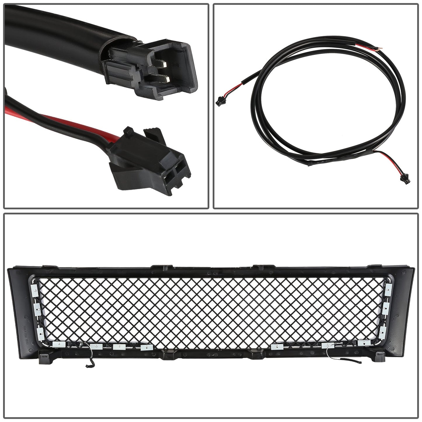 07-13 Chevy Silverado 1500 LED DRL Front Grille - Diamond Mesh