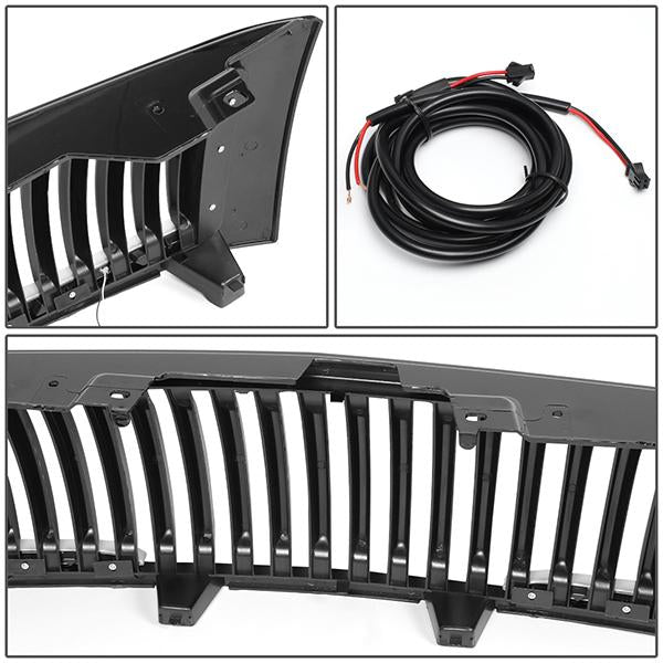07-13 Chevy Silverado 1500 LED DRL Front Grille - Vertical Fence Style