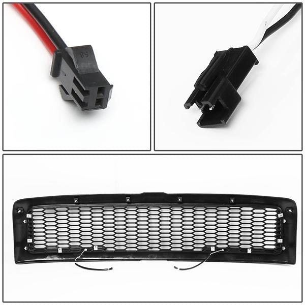 94-01 Dodge Ram 1500 94-02 2500 3500 LED DRL Front Grille - Honeycomb Mesh