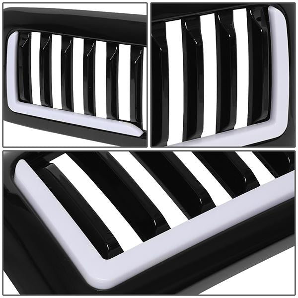 94-01 Dodge Ram 1500 94-02 Ram 2500 3500 LED DRL Front Grille - Vertical Fence Style