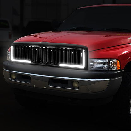 94-01 Dodge Ram 1500 94-02 Ram 2500 3500 LED DRL Front Grille - Vertical Fence Style