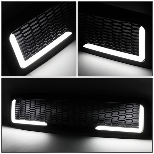 94-01 Dodge Ram 1500 94-02 Ram 2500 3500 LED DRL Front Grille - Honeycomb Mesh - Matte