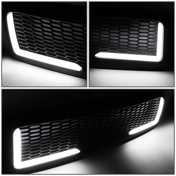 94-01 Dodge Ram 1500 94-02 Ram 2500 3500 LED DRL Front Grille - Honeycomb Mesh - Matte