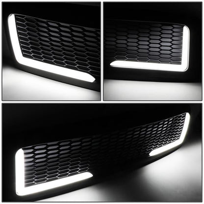 94-01 Dodge Ram 1500 94-02 Ram 2500 3500 LED DRL Front Grille - Honeycomb Mesh - Matte