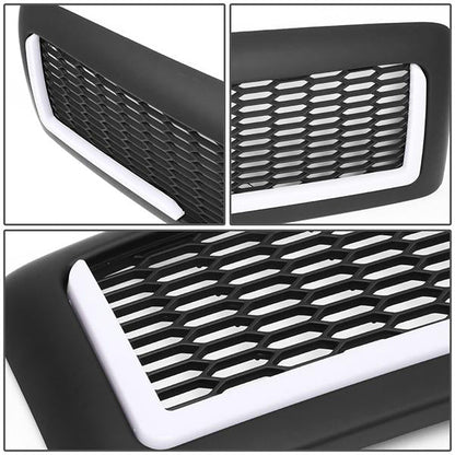 94-01 Dodge Ram 1500 94-02 Ram 2500 3500 LED DRL Front Grille - Honeycomb Mesh - Matte