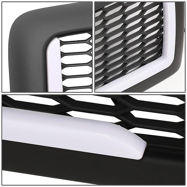 94-01 Dodge Ram 1500 94-02 Ram 2500 3500 LED DRL Front Grille - Honeycomb Mesh - Matte