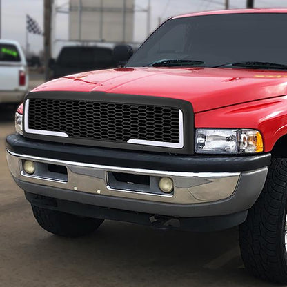 94-01 Dodge Ram 1500 94-02 Ram 2500 3500 LED DRL Front Grille - Honeycomb Mesh - Matte