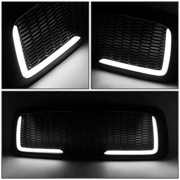 02-05 Dodge Ram 1500 2500 3500 LED DRL Front Grille - Honeycomb Mesh