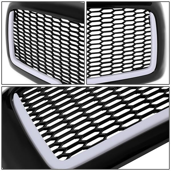 02-05 Dodge Ram 1500 2500 3500 LED DRL Front Grille - Honeycomb Mesh
