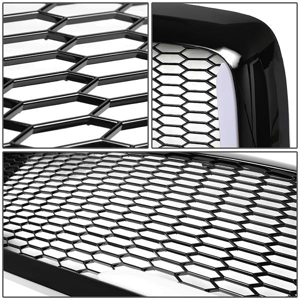06-09 Dodge Ram 1500 2500 3500 LED DRL Front Grille - Badgeless Honeycomb Mesh - Black