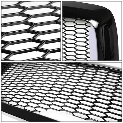 06-09 Dodge Ram 1500 2500 3500 LED DRL Front Grille - Badgeless Honeycomb Mesh - Black