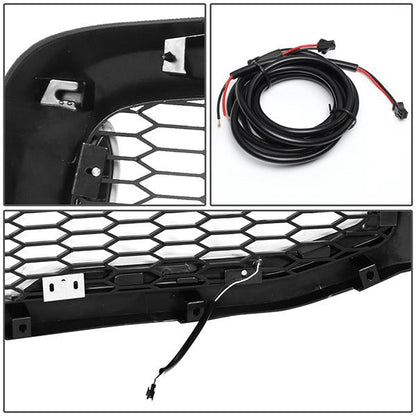 06-09 Dodge Ram 1500 2500 3500 LED DRL Front Grille - Badgeless Honeycomb Mesh - Black