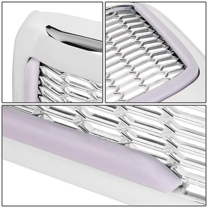 99-04 Ford F250 F350 Super Duty Front Grille+LED Bar - Honeycomb Mesh - Chrome