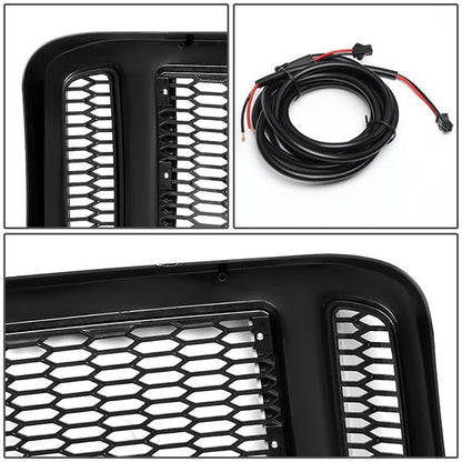 05-07 Ford F250 F350 F450 F550 Super Duty Front Grille+LED Bar - Honeycomb Mesh - Black