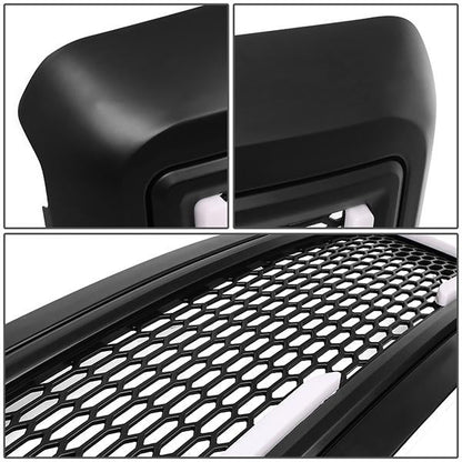 08-10 Ford F250 F350 F450 F550 Super Duty LED DRL Front Grille - Badgeless Honeycomb Mesh