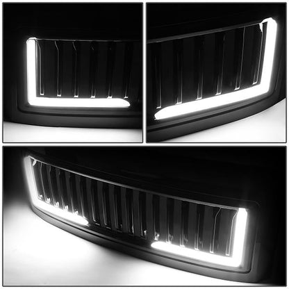 08-10 Ford F250 F350 F450 F550 Super Duty LED DRL Front Grille - Badgeless Vertical Fence Style