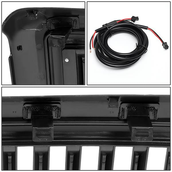 08-10 Ford F250 F350 F450 F550 Super Duty LED DRL Front Grille - Badgeless Vertical Fence Style