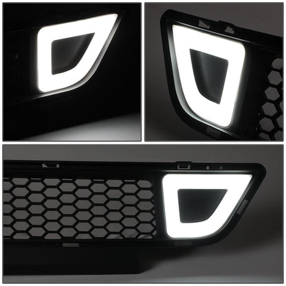15-17 Ford Mustang Base/Ecoboost/GT LED DRL Front Lower Bumper Grille - Honeycomb Mesh