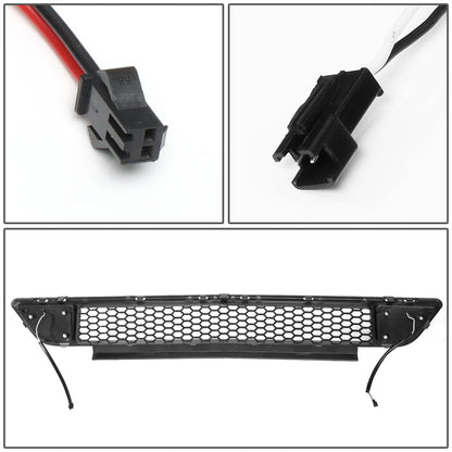 15-17 Ford Mustang Base/Ecoboost/GT LED DRL Front Lower Bumper Grille - Honeycomb Mesh