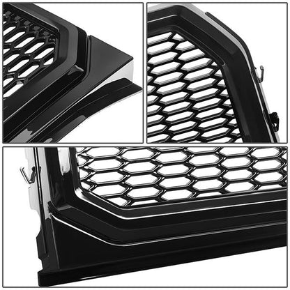 15-17 Ford F150 Front Grille - Badgeless Honeycomb Mesh - Black