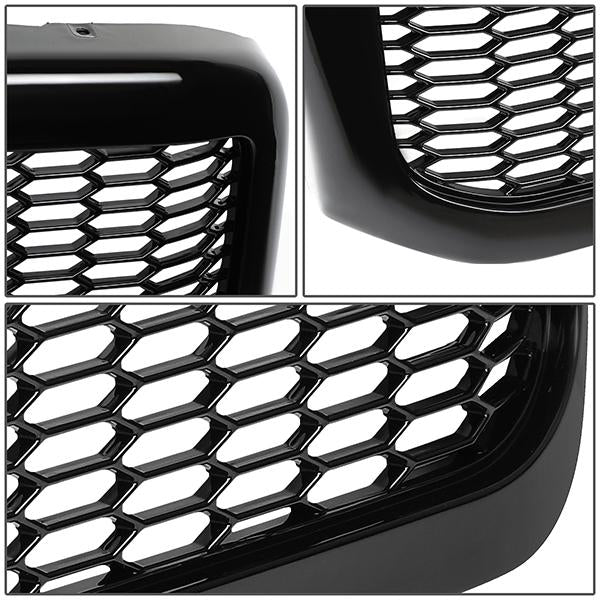 99-04 Ford F250 F350 F450 F550 Super Duty Front Grille - Badgeless Honeycomb Mesh - Black