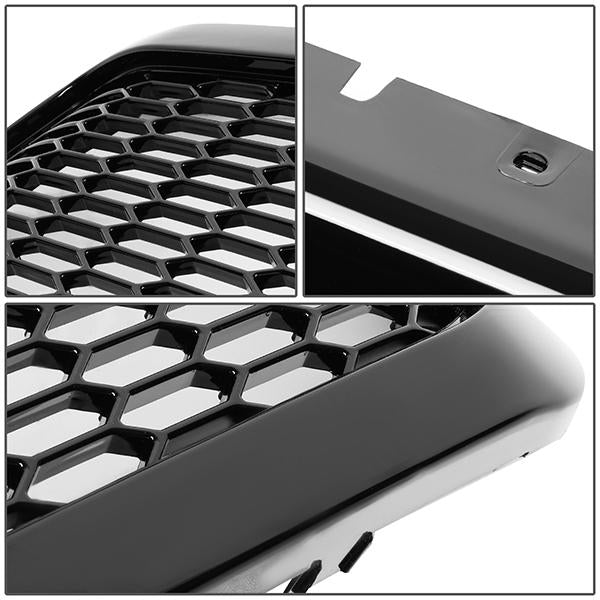 99-04 Ford F250 F350 F450 F550 Super Duty Front Grille - Badgeless Honeycomb Mesh - Black