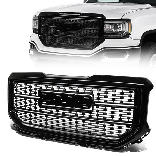 16-18 GMC Sierra 1500 Front Grille - Denali Style - Black