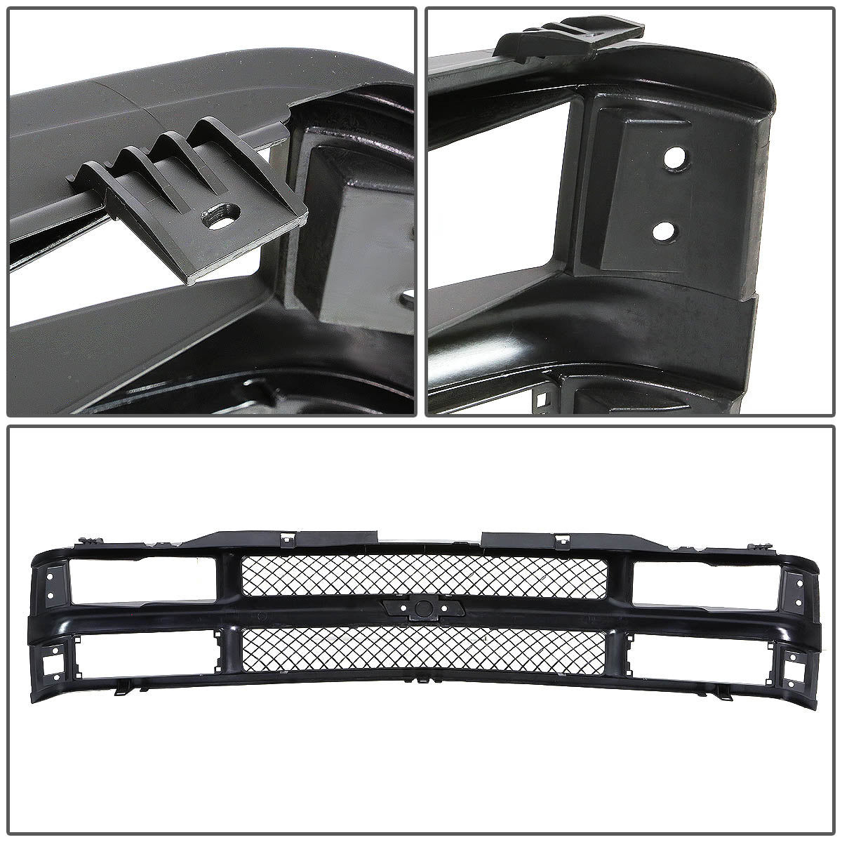 94-00 Chevy Suburban C/K 1500 2500 3500 Front Grille - Diamond Mesh - Black